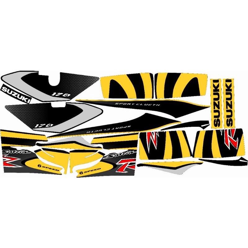 striping satria lumba kuning hitam