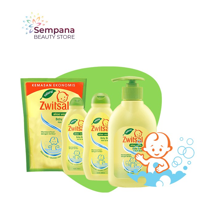 Jual Zwitsal Natural 2in1 Baby Bath Hair and Body with Aloe Vera