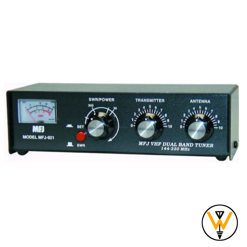 MFJ-921 DUAL BAND VHF ANT. TUNER 144 MHz 220 MHz 200W METER BUILT IN SWR / WATTMETER