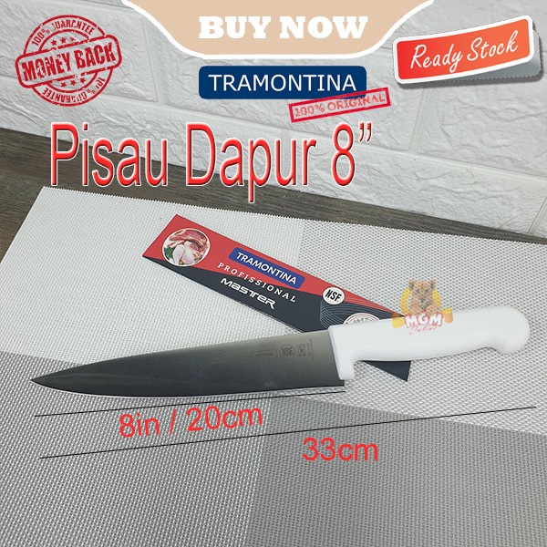 Made in Brazil Tramontina Chef Knife 8in Pisau Dapur 20CM PROF MASTER