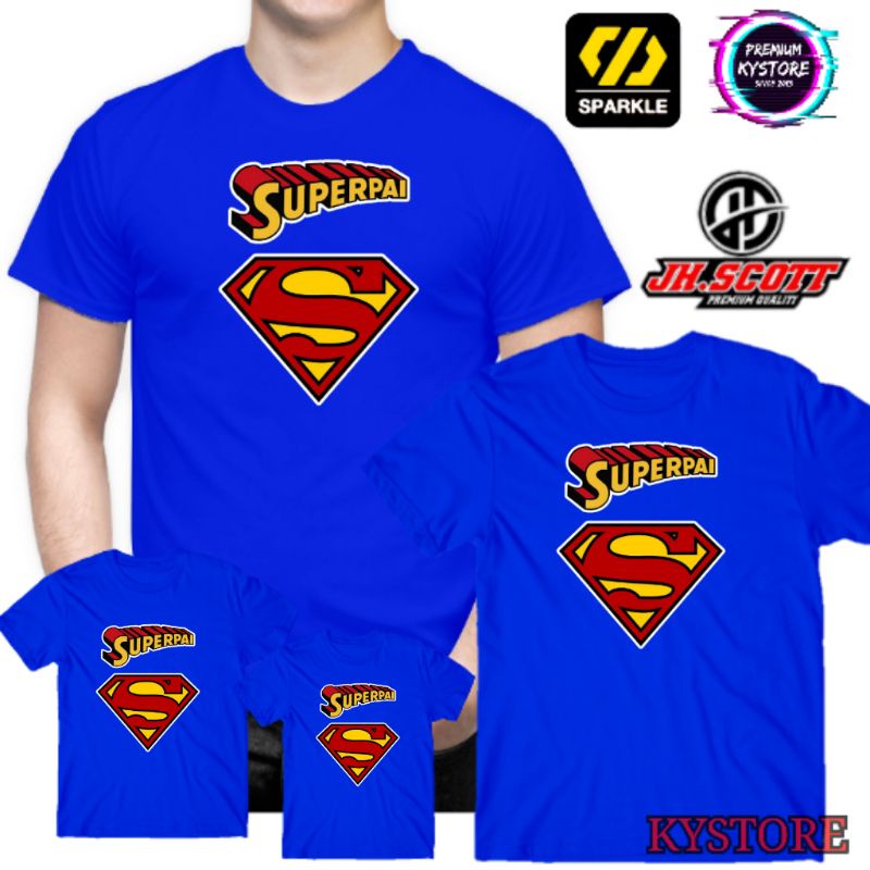 kaos anak superman baju pria anak edisi famili Combad 30s - Kystore