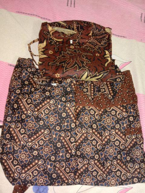 Tey-17 Batik Wanita Gamis Asj Sa Hrb026 Kenongo Kemeja Tosca Pendek