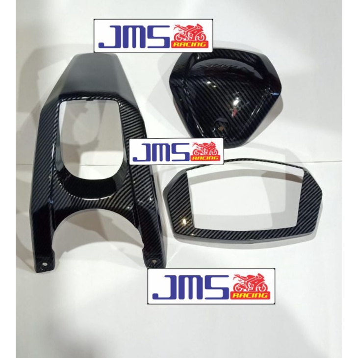 cover tutup carbon stang dan speedo meter plus dashboard kinci kontak yamaha nmax new 2020 zoro pnp