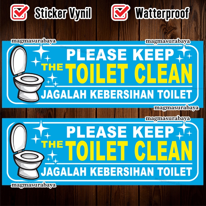 

Stiker PLEASE Keep the toilet clean - jagalah kebersihan toilet - Bersih itu sehat