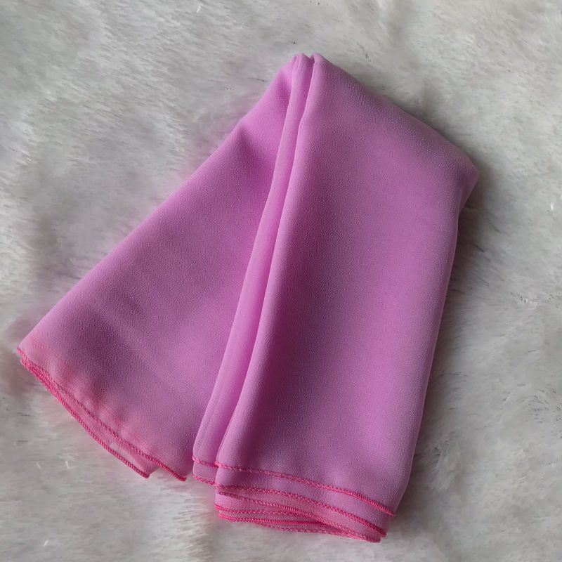 Selendang bali 2,5 m | Selendang crep cerah warna warni-Baby Pink