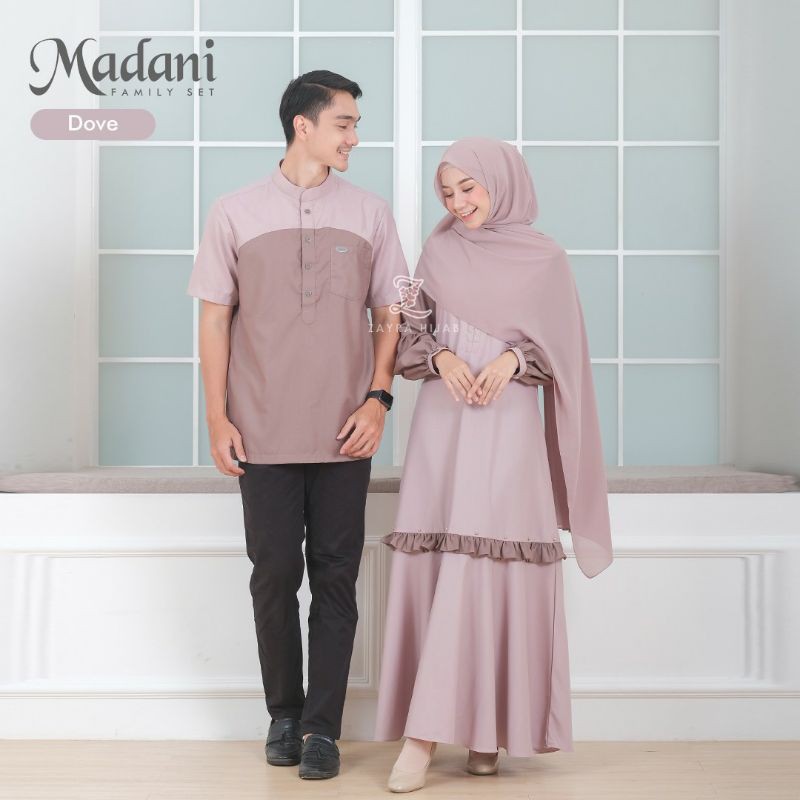 Zayrahijab Madani Family Set Dove Original by Zayrahijab