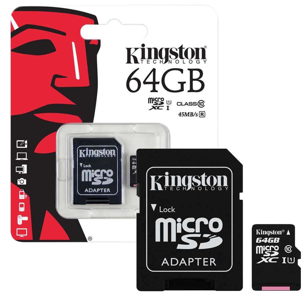 MICRO SD KINGSTON CANVAS 64GB CLASS 10