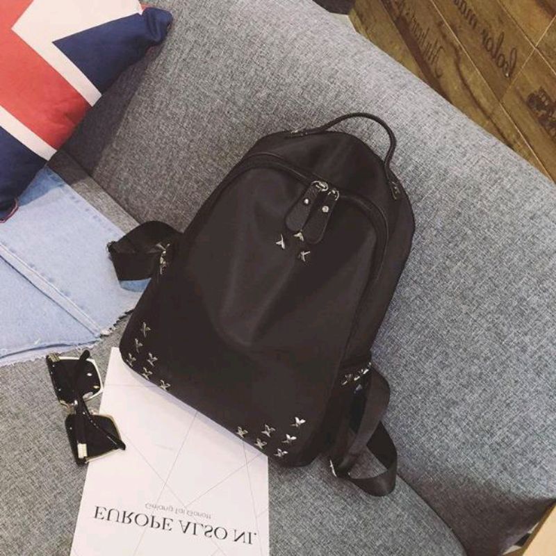 TAS Ransel Wanita Hitam Oxford