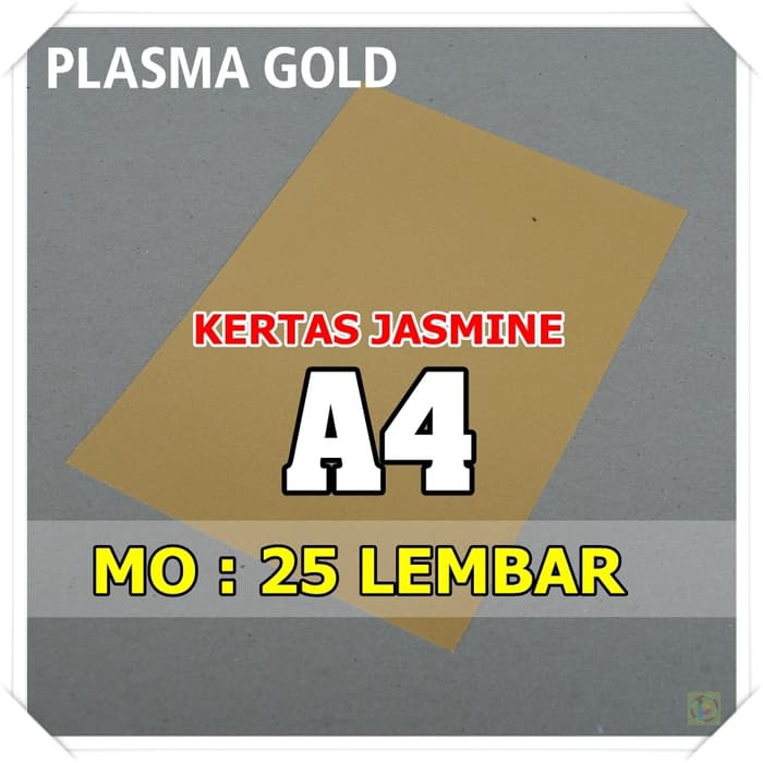 

Dijual Kertas Karton Jasmine / Paper Flower A4 PLASMA GOLD EMAS Murah