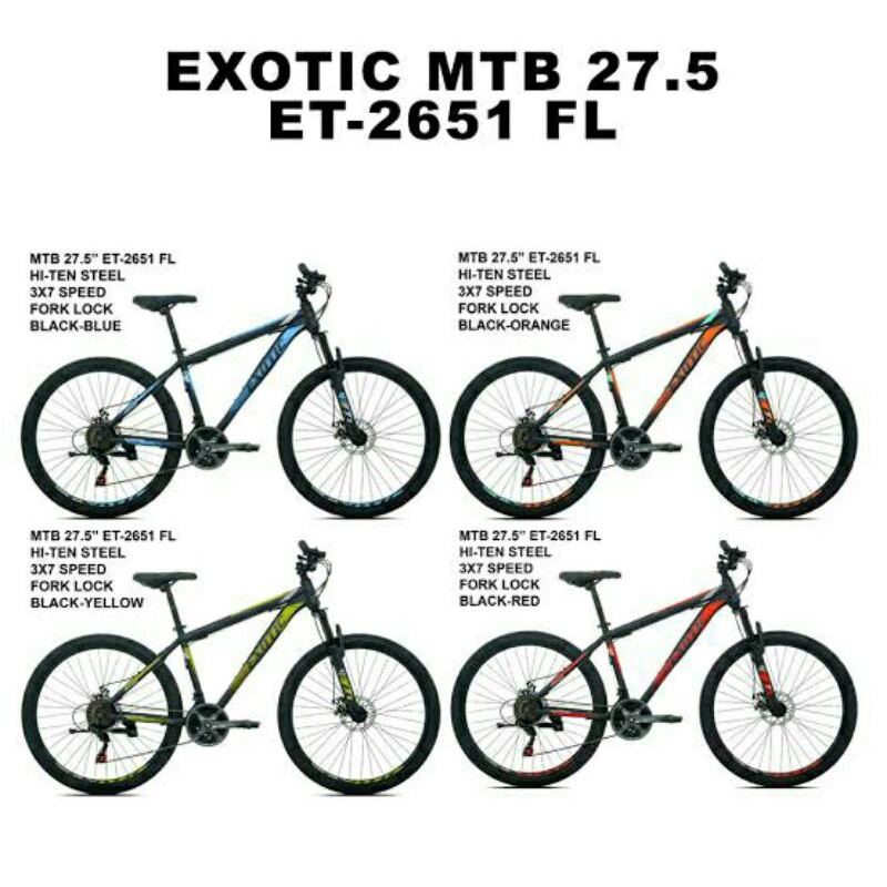 Sepeda Gunung / MTB 27.5 Exotic 2651 FL