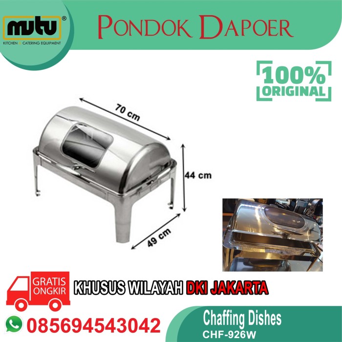 PRODUK TERBAIK - TEMPAT MAKANAN PRASMANAN CHAFING DISH MUTU CHF-926W KHUSUS GOJEK