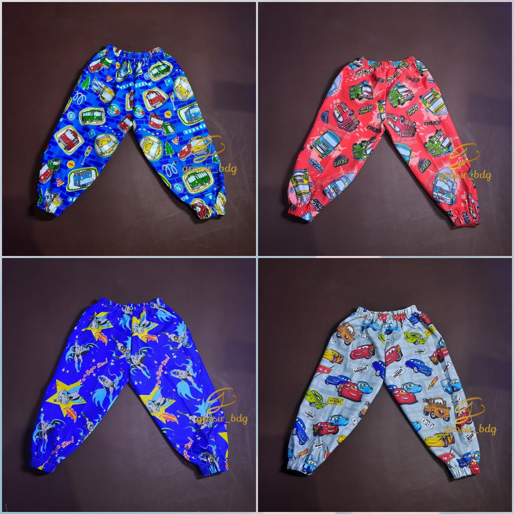 original celana joger anak laki-laki dan perempuan motif  celana anak 1-8 tahun Random