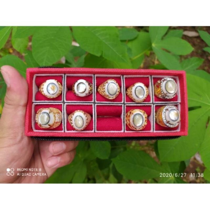 Cincin Batu Akik Mata Dewa / Mata Ikan Asli (N)