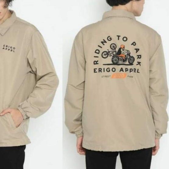 ♝ Erigo Coach Jacket Park And Ride Khaki / Jaket Coach Erigo / Jaket Coach Erigo Pria / Jaker Coach 