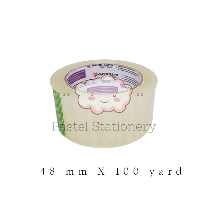 

Lakban OPP Nachi Tape Bening Coklat 2 Inch Tebal Murah Lengket 48mm x 90 Yard