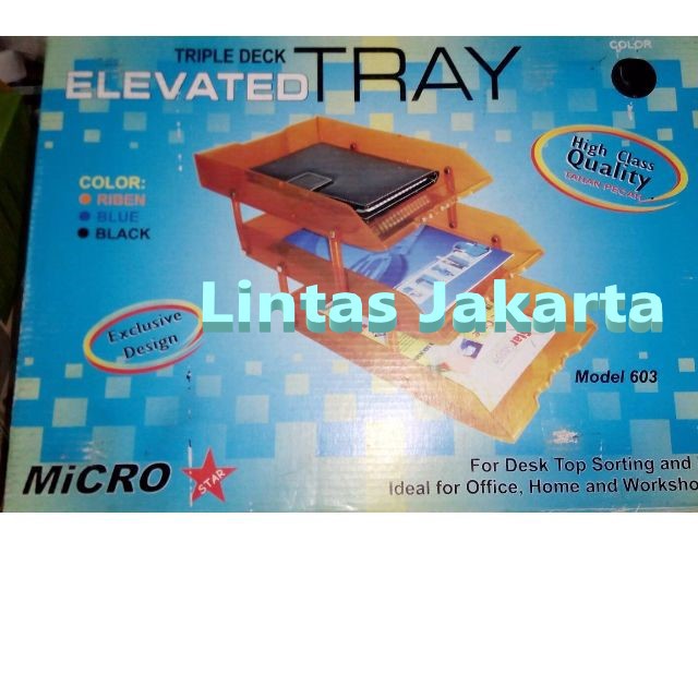 Letter Tray / Bak Surat Elevated 3 Susun Merk Microtop 603