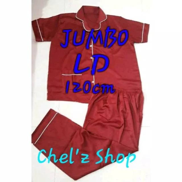 Baju Tidur Cewek/Wanita Piyama Pajamas Satin Jumbo Big Size Murah