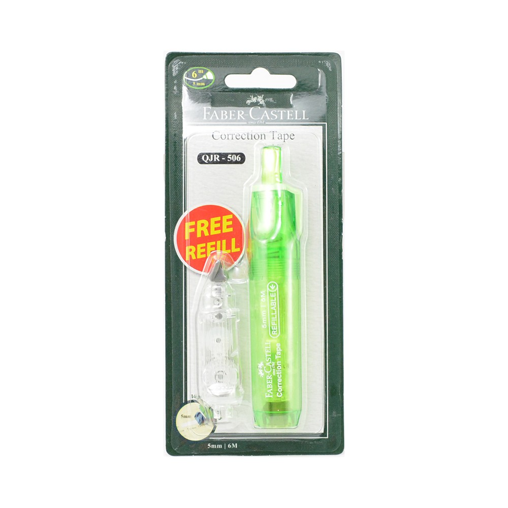 

Correction Tape Faber Castell QJR 506 Tipe Barrel / Tipe X Kertas / Gratis Refill 1 Pcs