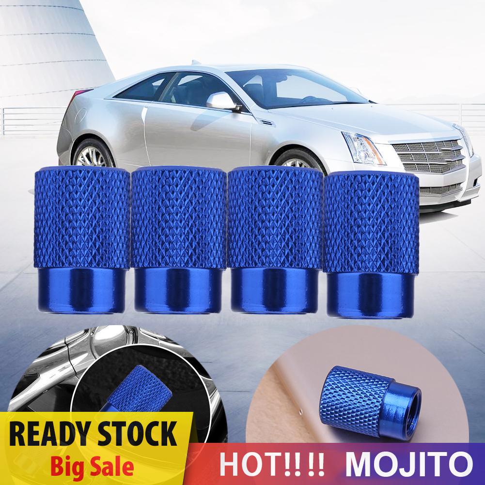 MOJITO 4pcs Auto Bicycle Tire Valve Caps Dust Covers for Schrader Valve