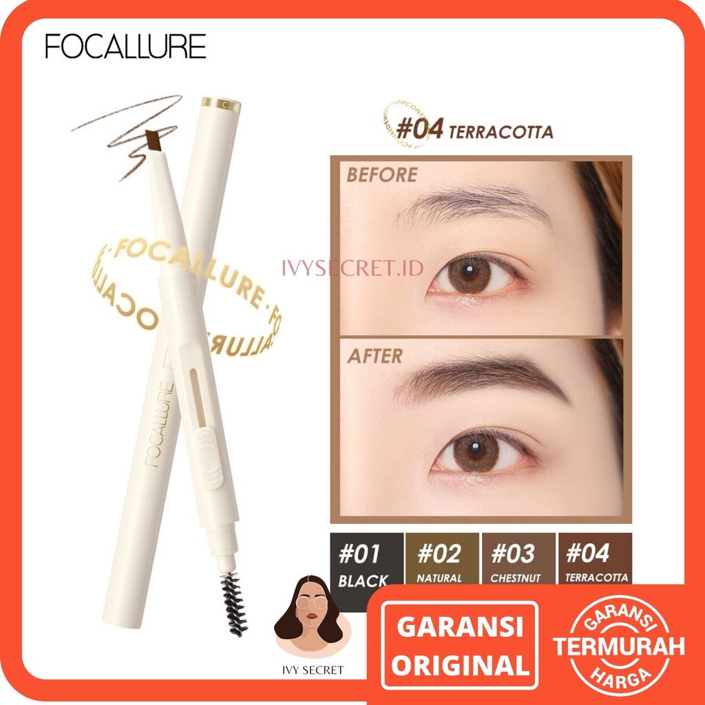 FOCALLURE Eyebrow Pencil Silky Shaping Waterproof Eyebrow FOCALLURE Pensi Alis FOCALLURE Pensil Alis FOCALLUR