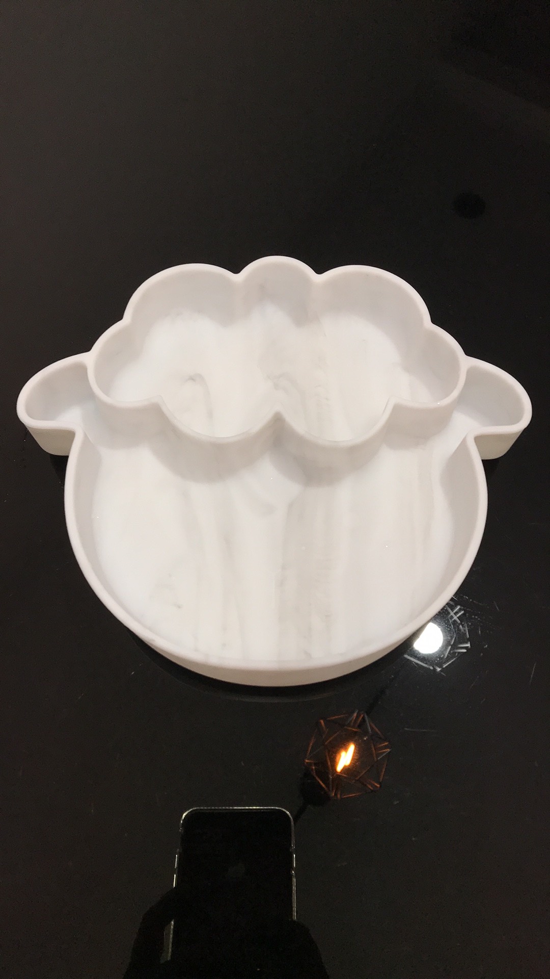 1pc Piring Bentuk Domba Bahan Silikon Food Grade Tanpa Bpa Untuk Bayi Belajar Makan