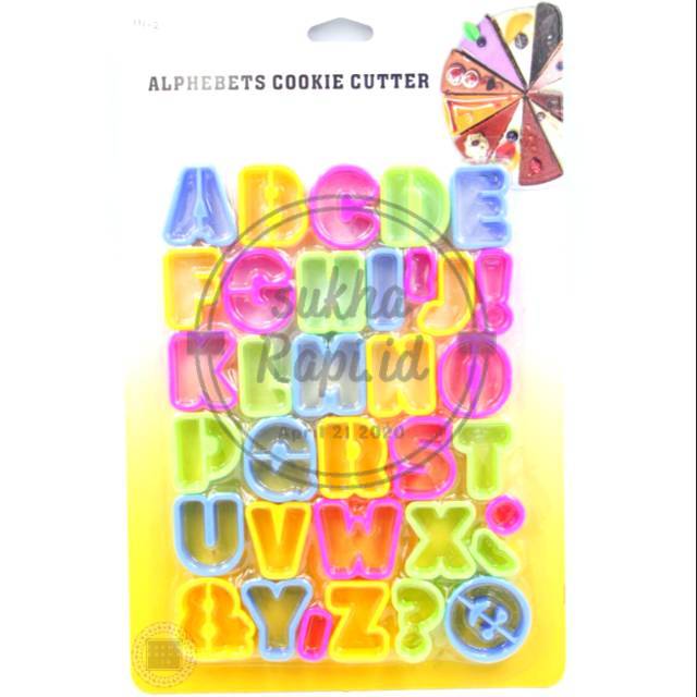 (SKR) Cetakan Kue Kering Plastik Huruf ABC Cetakan Fondant Clay Cetakan Puding
