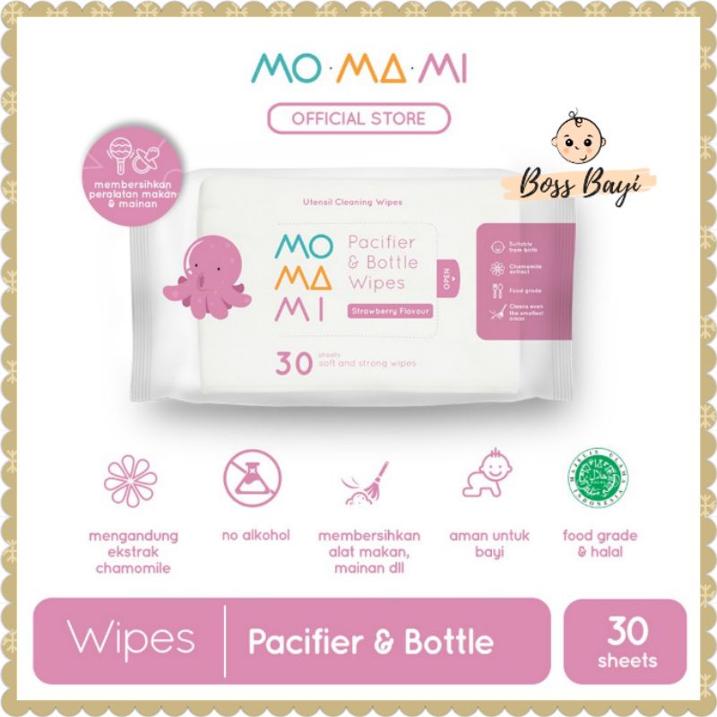 MOMAMI - Water / Saline / Tooth &amp; Gum / Anti Bacterial Wipes / Tisu Basah Bayi Anak