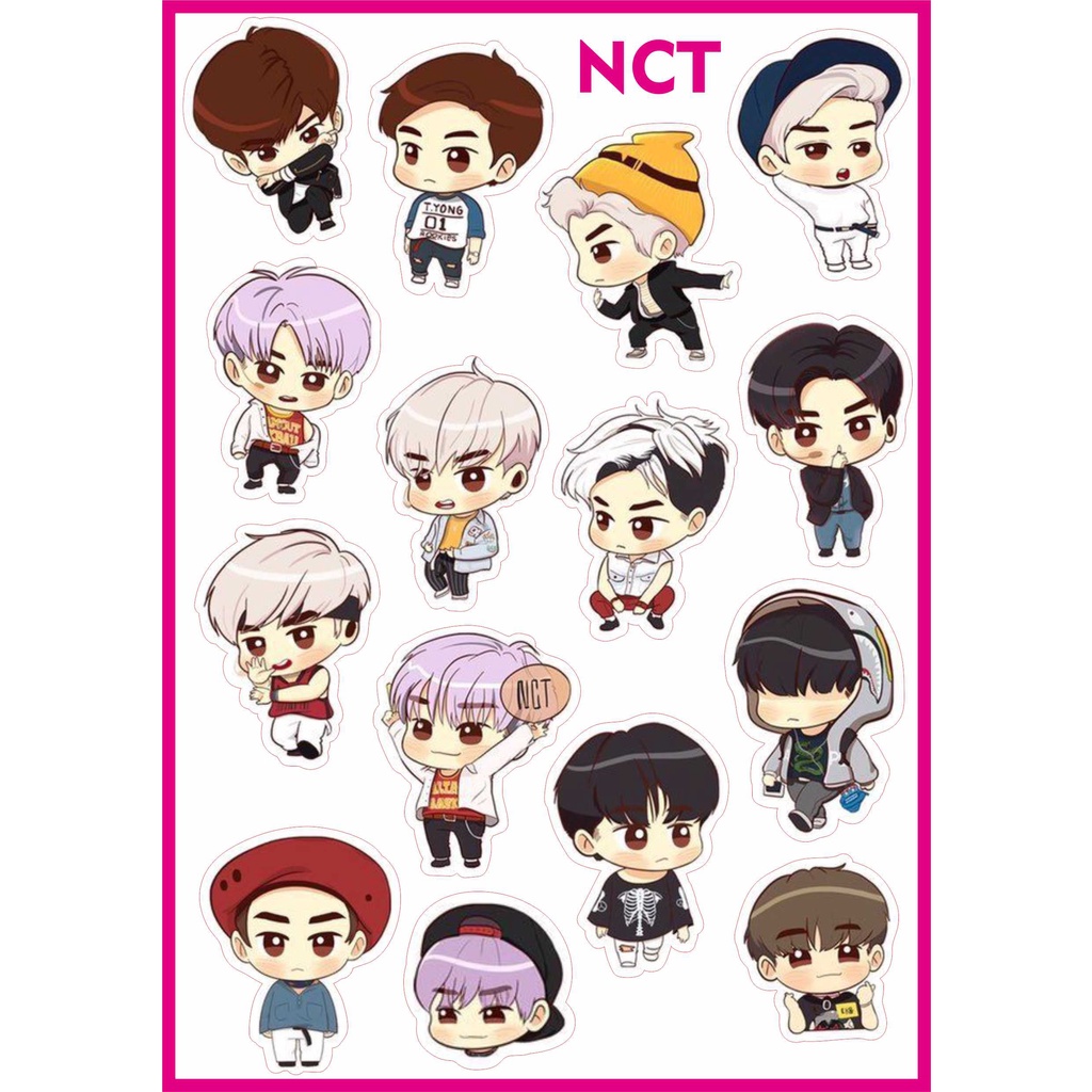 

Stiker KPOP NCT 2 [ISI 15PCS] Sticker Setiker case Laptop | HP | BINDER | Helm | Motor Anti Air
