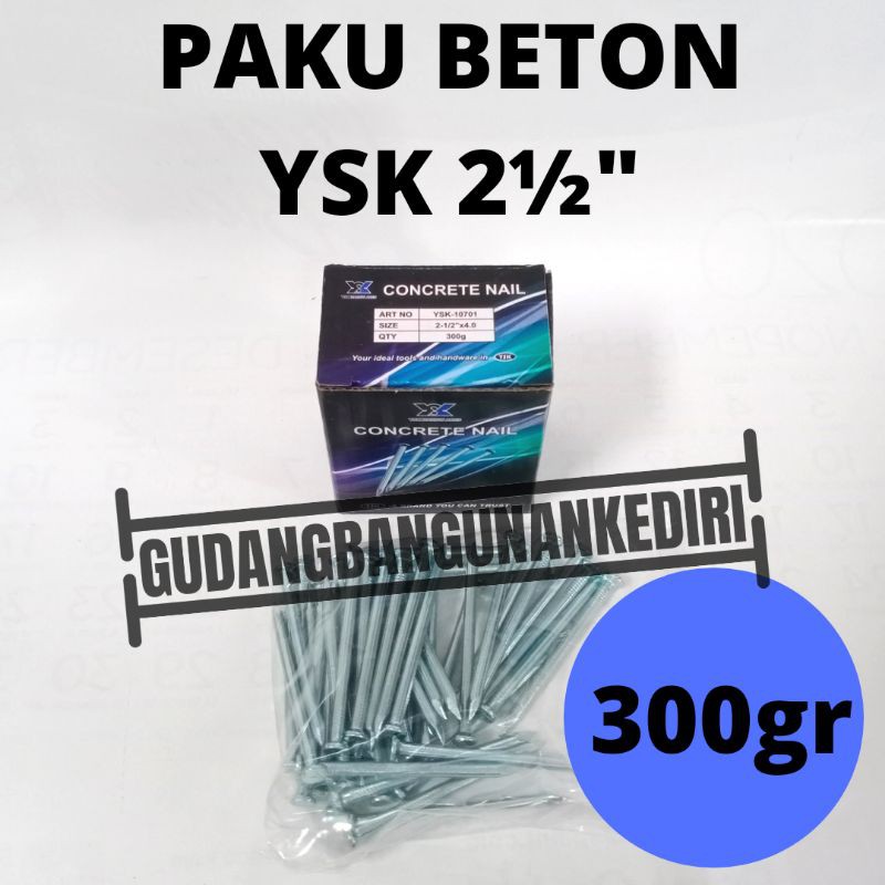 paku beton putih paku cor ysk 2 1/2&quot;