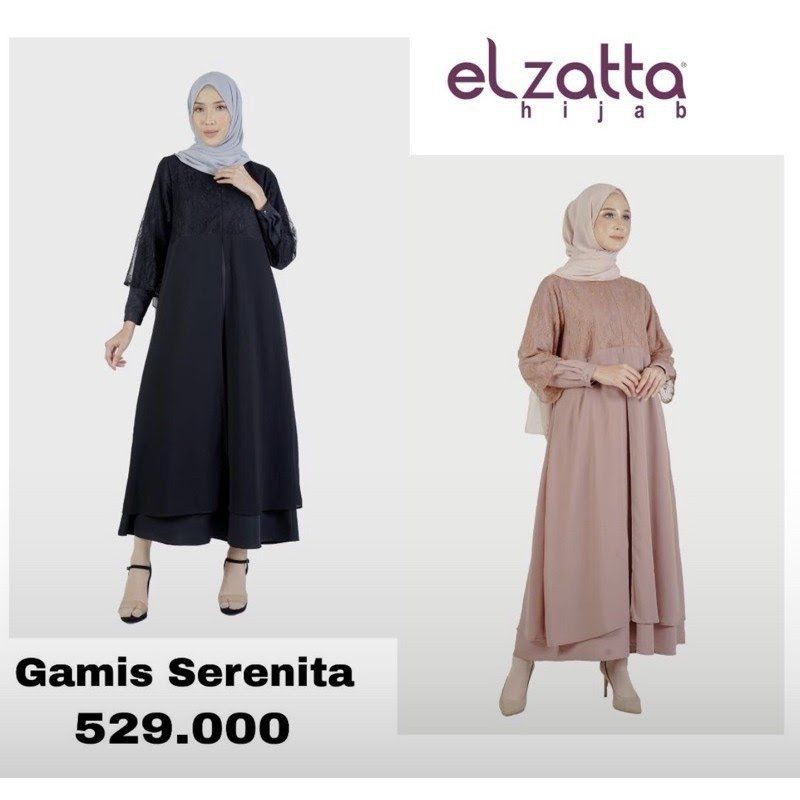  GAMIS  TERBARU  GAMIS  elzatta  Serenita Shopee Indonesia