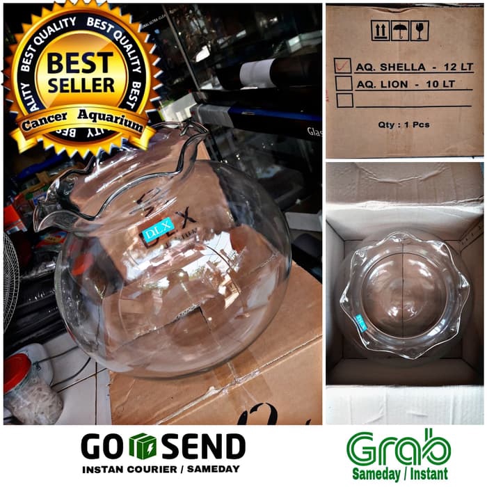 Aquarium Toples / Aquarium Bulat / Fish Ball 10,5 Liter ( DLX )