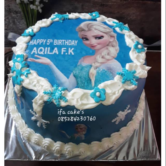 

Edible cake bulat diameter 24cm