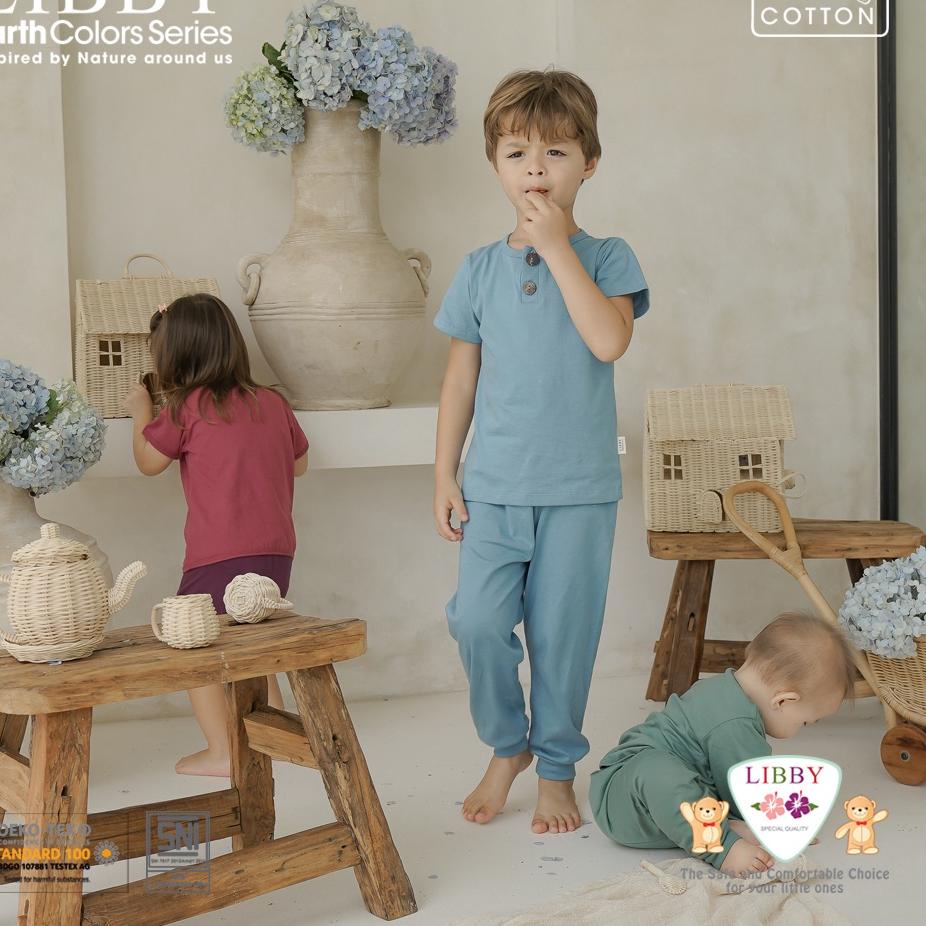 LIBBY MURAH SETELAN PENDEK CELANA PANJANG EARTH COLORS COMFY SET SERIES / FAVE SET PIYAMA STLODAKCJ