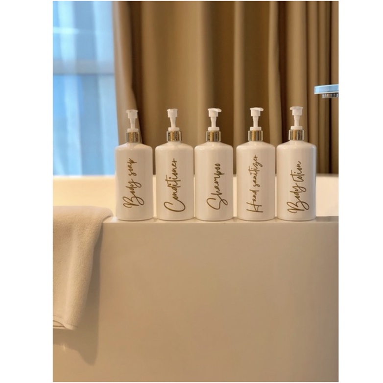 【GOGOMART】Botol Shampoo Sabun Refill / Wadah Isi Ulang Sabun Cair / Botol Pump Glossy - 500ml