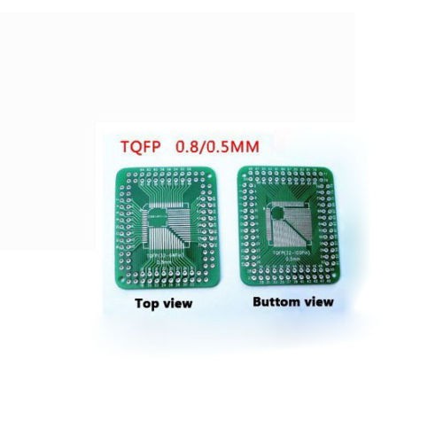 0.5mm/0.8mm QFP/TQFP/LQFP/FQFP 32/44/64/80/100 To DIP Adapter PCB Board Converter