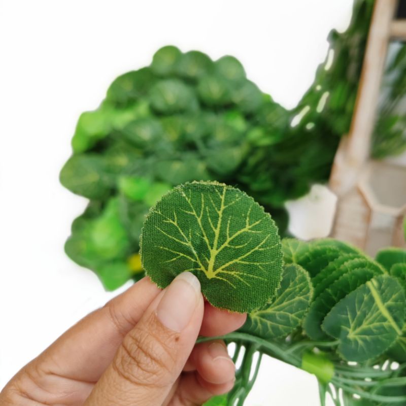 (12PCS) Daun Rambat AL90 2Warna 2,3m Anggur Lotus Ivy Artificial Wedding Decoration