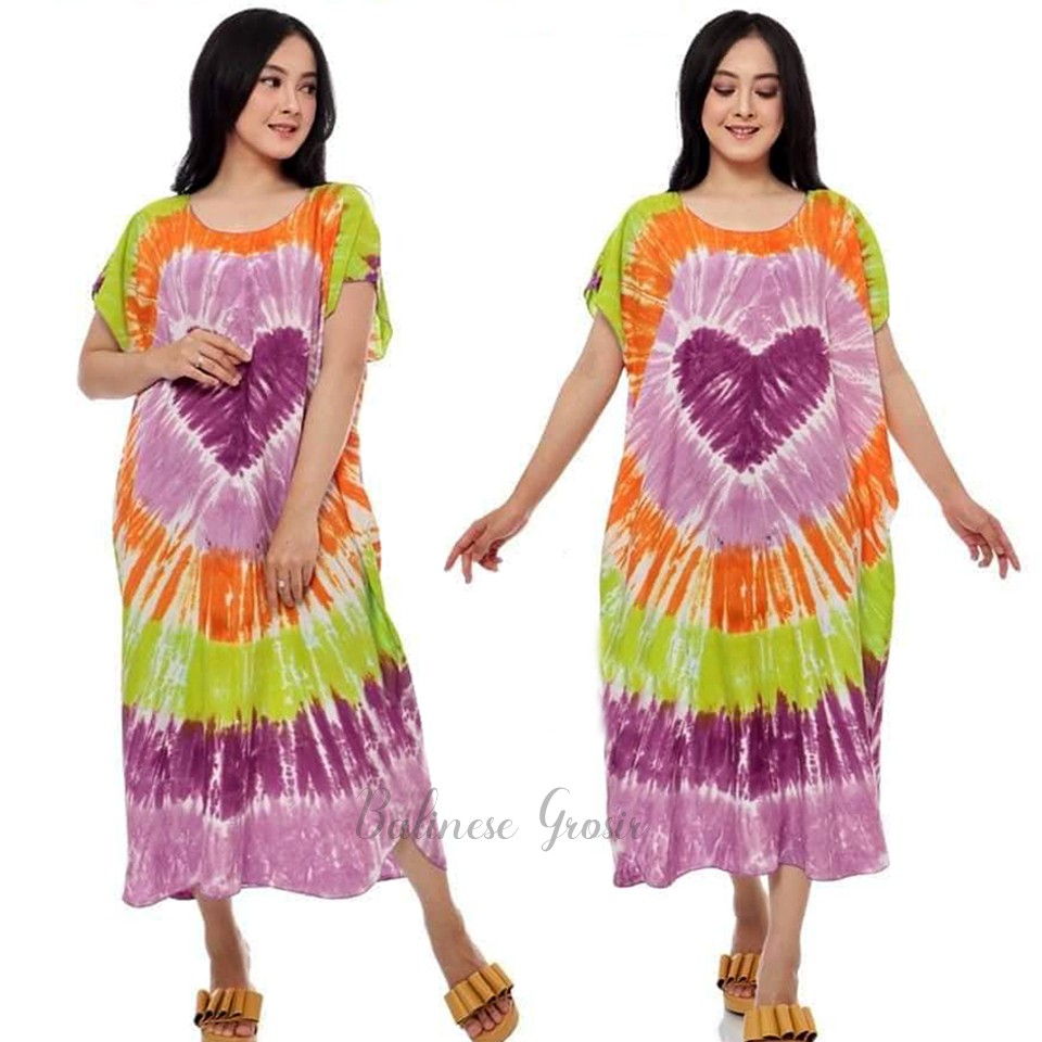 DASTER BALI JUMBO / DASTER PELANGI PANJANG BALI / DASTER BUMIL /  DASTER TIE DYE / DASTER RAINBOW