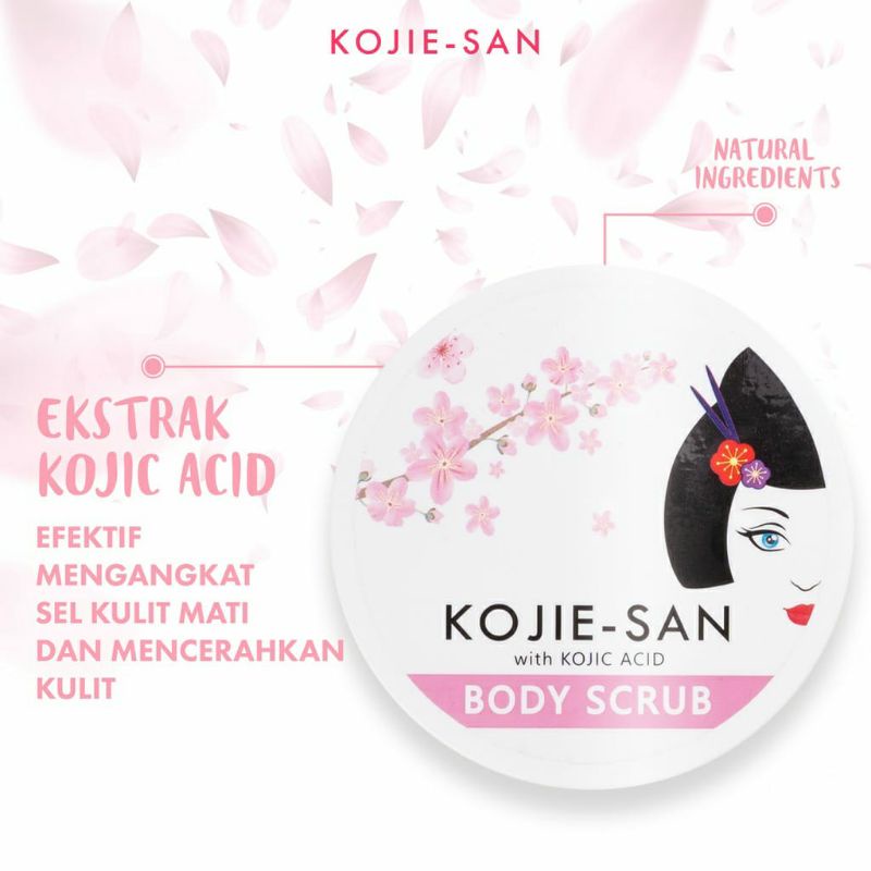 KOJIE SAN BODY SCRUB GOAT MILK / KOJIC / GLOW 250GR [BPOM]