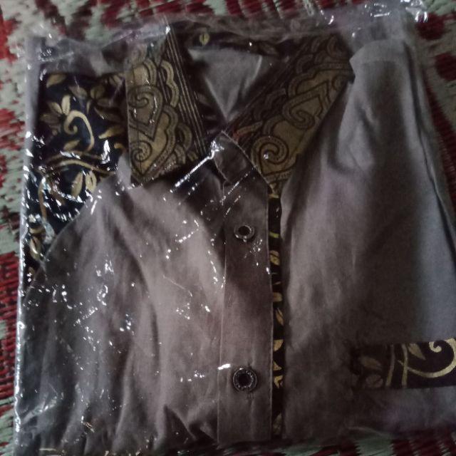 Risna Batik Hrb026 Kenogo Hem Kemejan Batik Pekalongan M L Xl