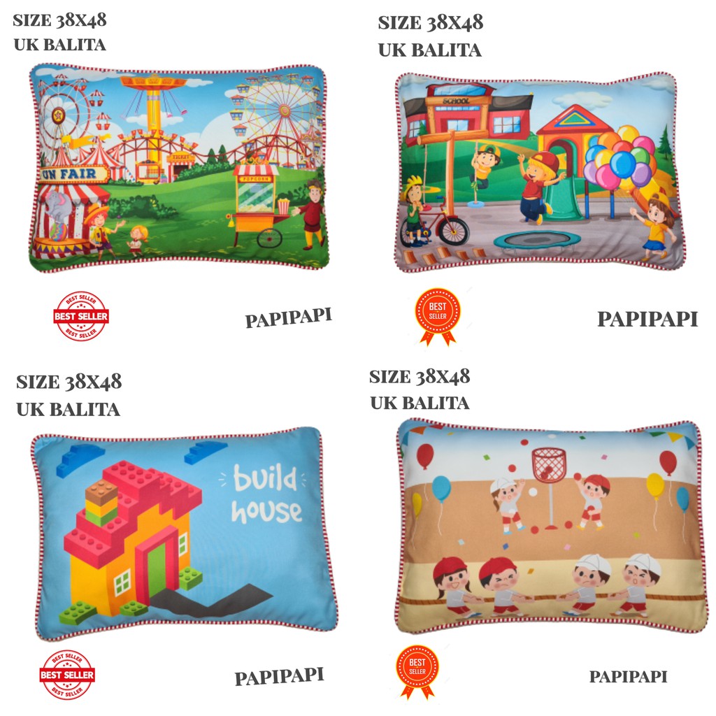 bantal balita  boy n girl edition/full katun/darby/best seller/printing design