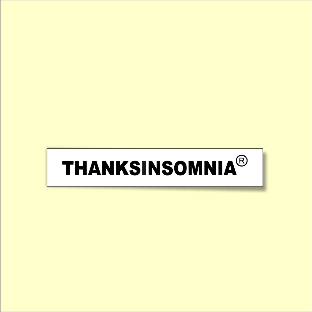 

Stiker brand distro Thanksinsomnia stiker murah bahan graftac anti air