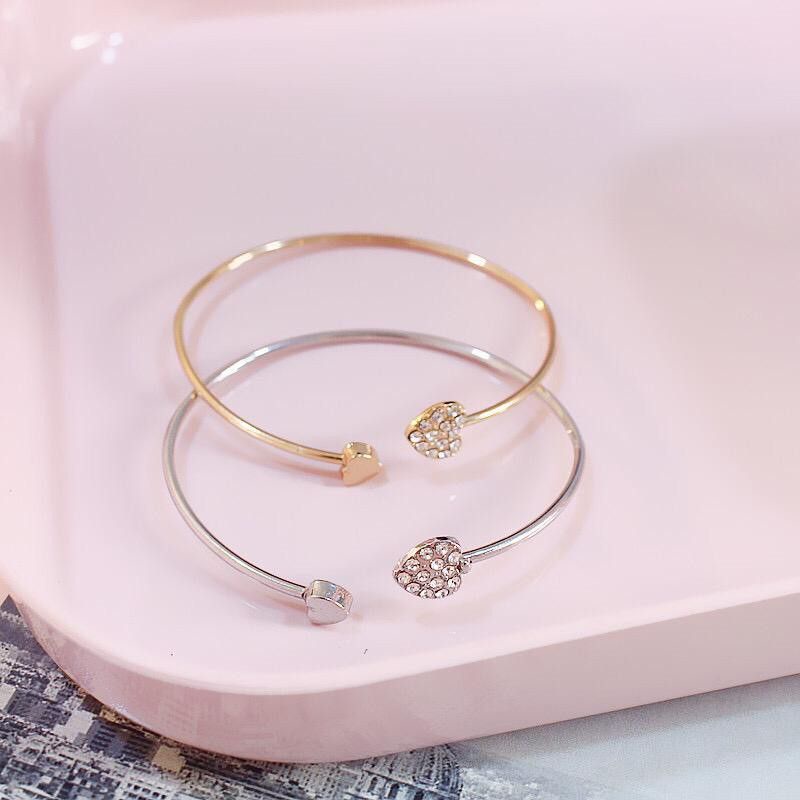 Medan Termurah kd08 Gelang trendy Korean style Aksesoris gelang tangan cantik gold silver aloy