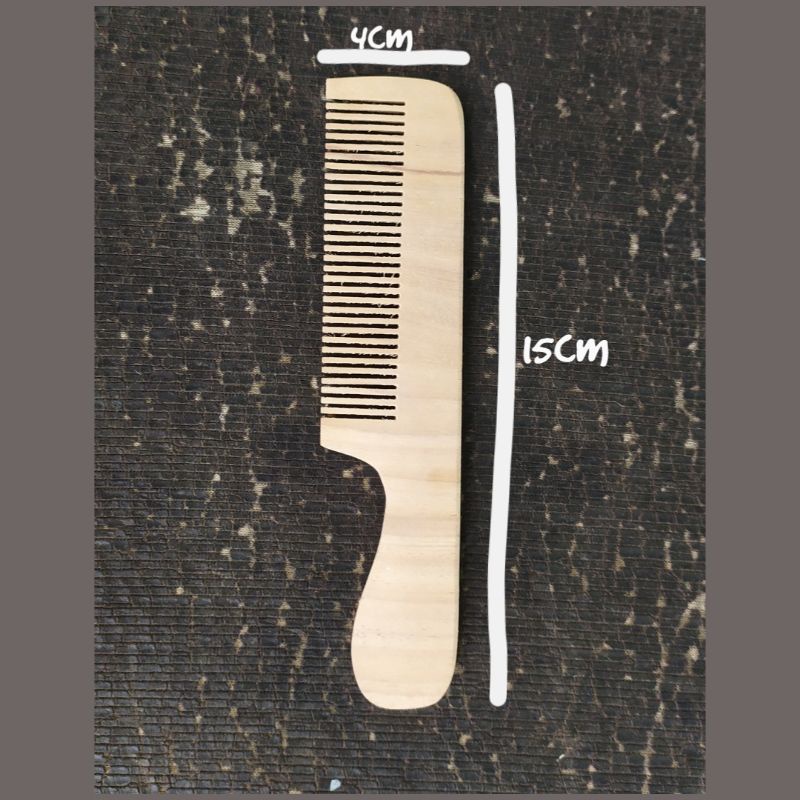 Sisir Rambut Kayu Model Pegangan