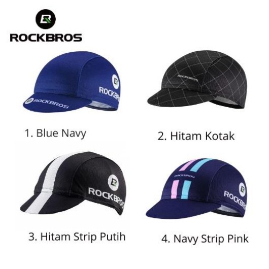 cycling caps Rockbros topi sepeda import Brompton Dahon United Polygon - Blue navy