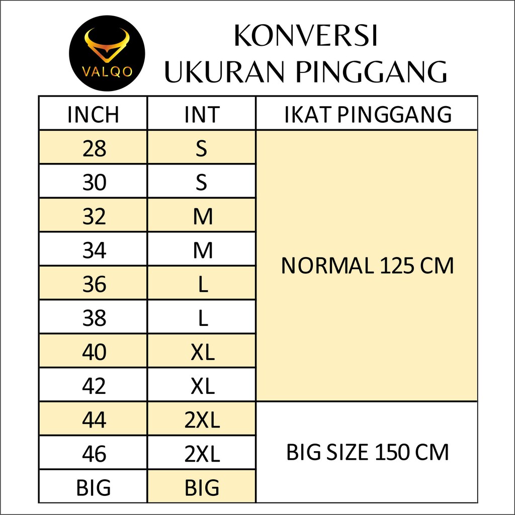 [VALQO] TUSO Hitam Ikat Pinggang Kulit Sabuk kulit sapi Pria Gesper Tusuk Normal 125 cm dan Besar Big Size 150 cm