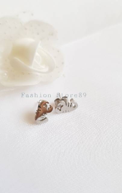 Anting tusuk import kalajengking titanium white Antikarat anak dan dewasa import