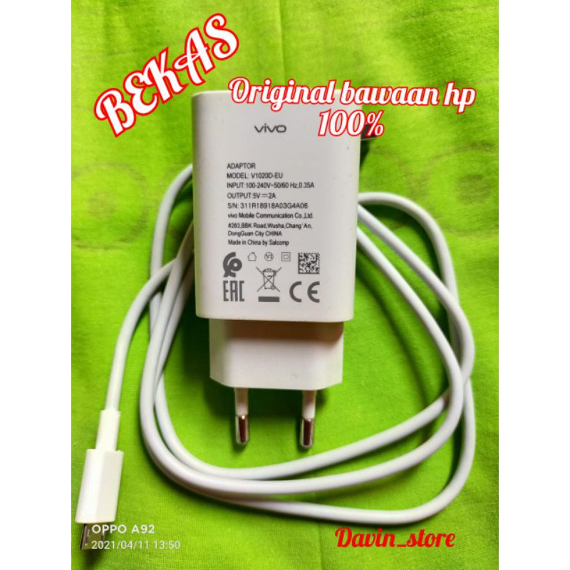 charger Vivo ORI bawaan hp