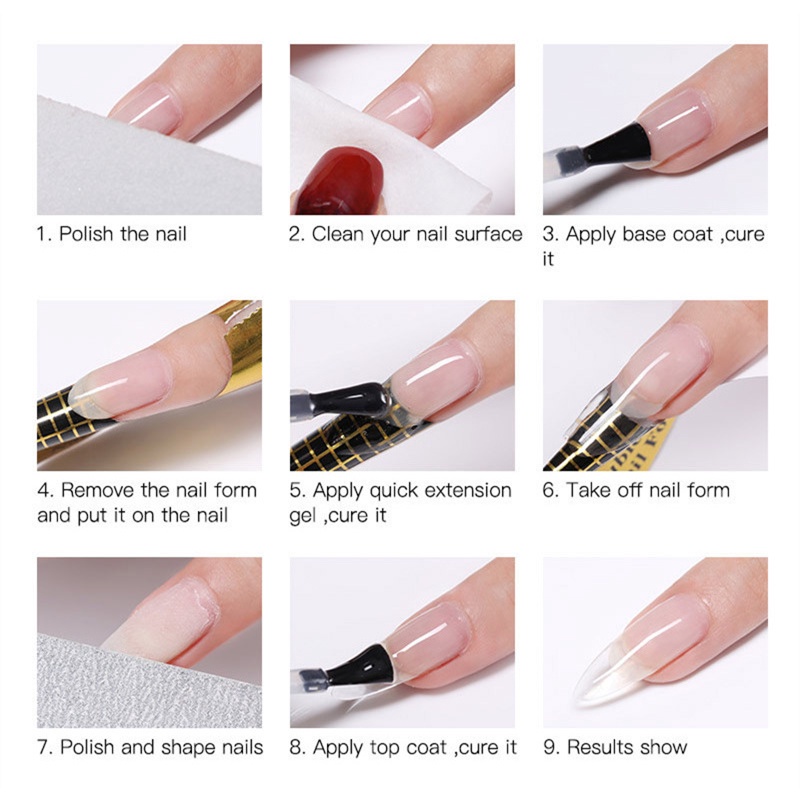 1 Kotak Kuku Palsu Panjang Full Cover Bahan Akrilik Uv Gel Untuk Balerina