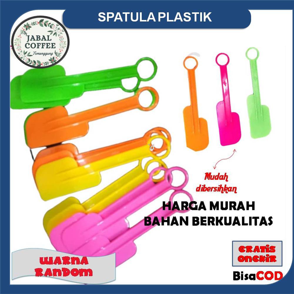 Solet Bumbu Masakan Kemasan Plastik / Spatula Plastik Kecil Warna Random J6