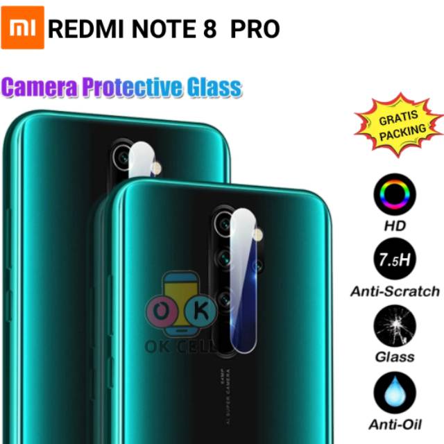 Tempered Glass camera Lens Screen Xiaomi Redmi Note 8Pro TG Anti Gores Kamera Belakang Pelindung